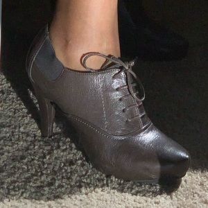 Brown Leather Booties